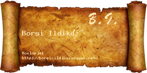 Borsi Ildikó névjegykártya