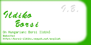 ildiko borsi business card